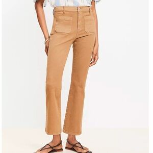Loft patch  pocket kick crop jeans NWT